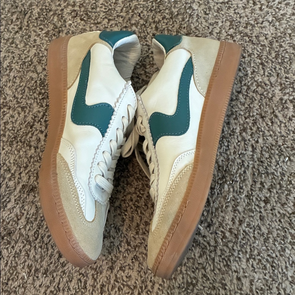 Dolce Vita Beige & Green Women’s Retro Sneakers SZ 7.5M see last picture - Picture 4 of 9